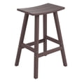 thumbnail image 1 of CostaElm 29" Outdoor Saddle Seat Bar Stool, HDPE Plastic Patio Bar Stool, Dark Brown, 1 of 6
