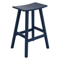 thumbnail image 1 of FADINGFREE 29" Outdoor Saddle Seat Bar Stool, HDPE Plastic Patio Bar Stool, Navy Blue, 1 of 6