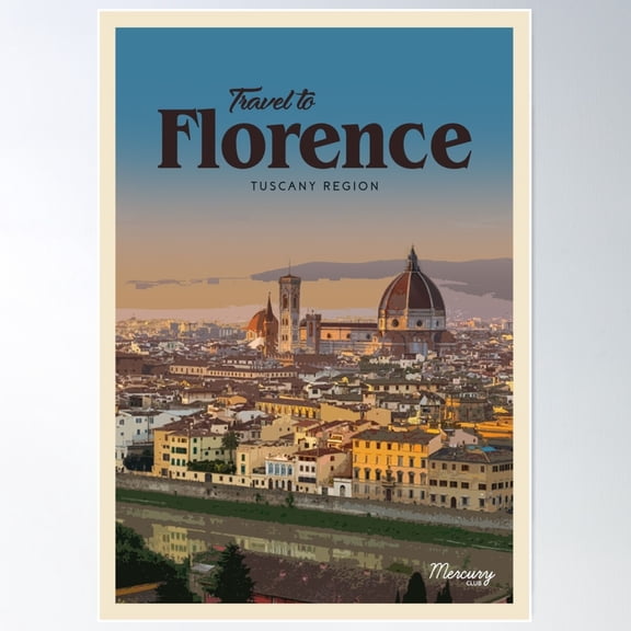 Florence Poster Wall Art, Modern Wall Decor For Living Room Bedroom, 12x18 UNFRAMED