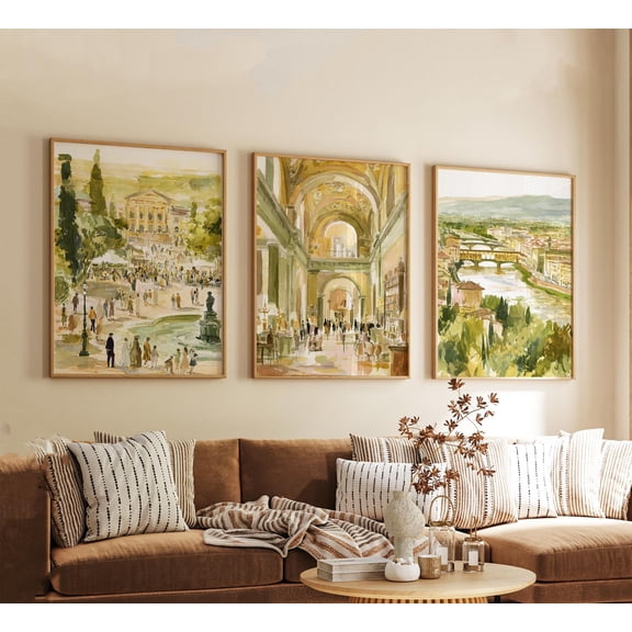 Florence Posters Italy Travel Wall Art City Print Set Modern Architecture Artwork Tuscan Home Decor European Landscape Style Set 3