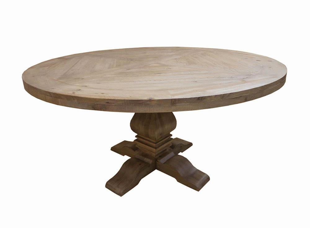 Coaster Florance Round Pedestal Wood Dining Table in Natural