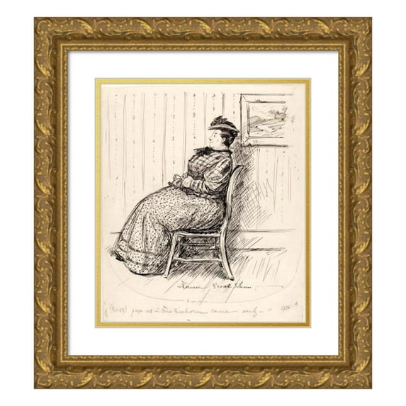 Florence Scovel Shinn 15x17 Gold Ornate Wood Frame and Double Matted Museum Art Print Titled - Mrs. Eichorn Came Early