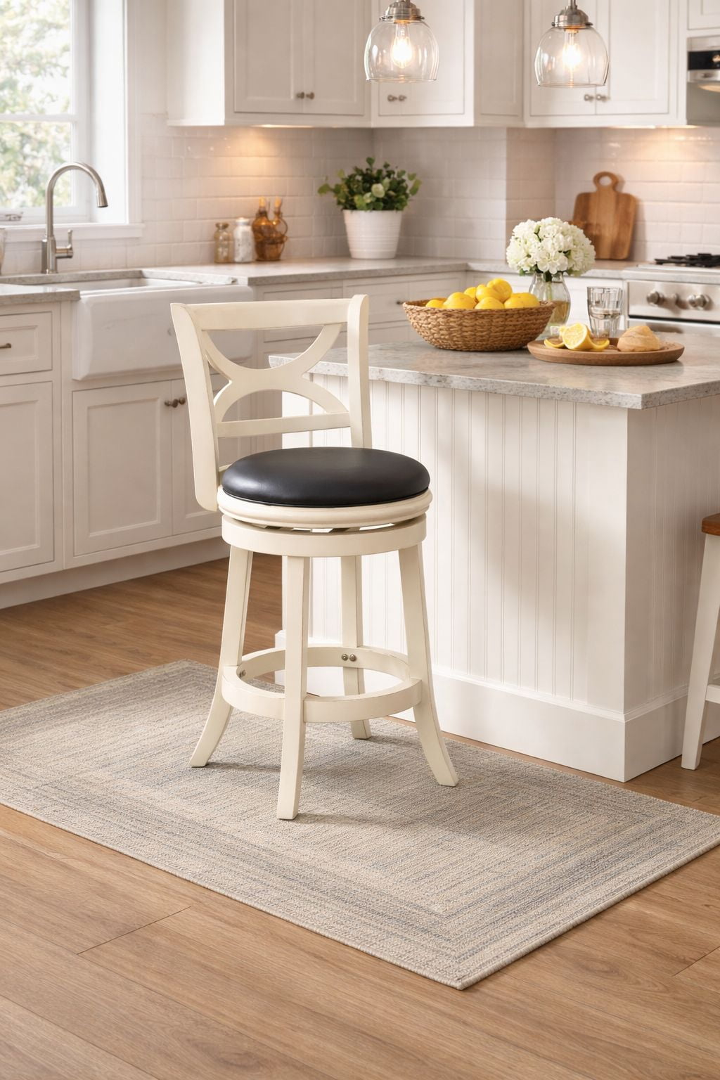 Florence Swivel Counter Stool - Buttermilk