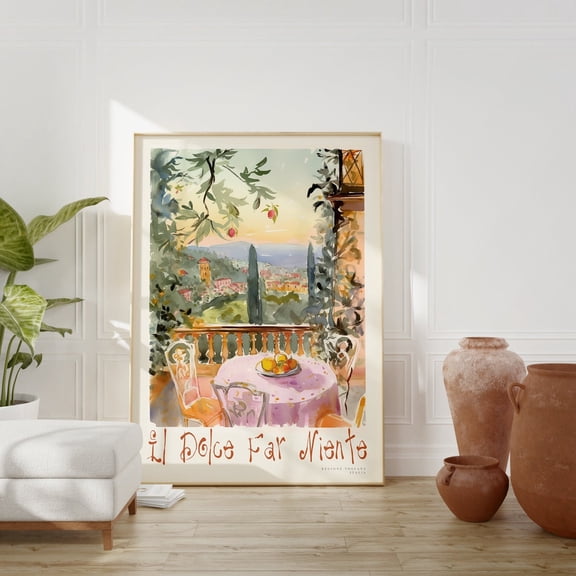 Florence Tuscany : Dolce Far Niente Italian Art Unframed Paper Print
