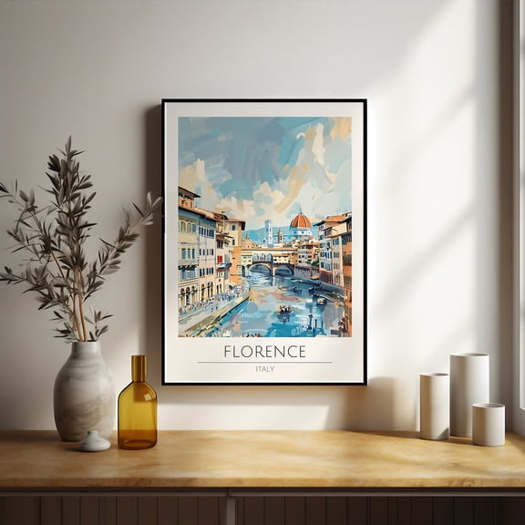 Florence Watercolour Style City Print