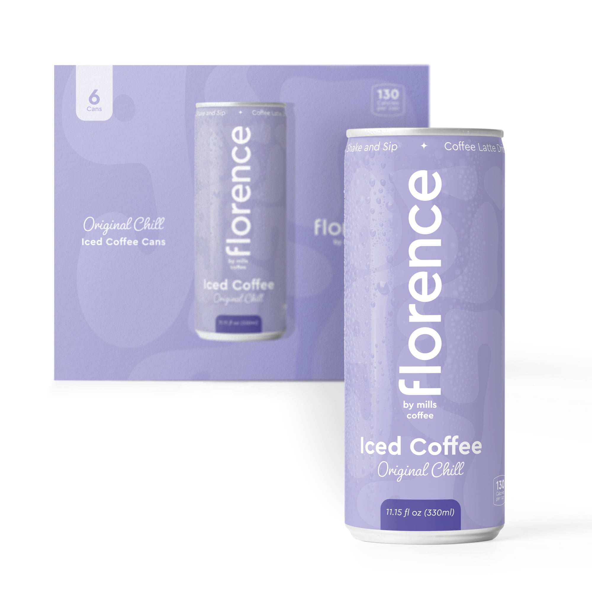 Florence by Mills Coffee Original Chill Iced Latte, 11.15 fl oz Cans (6 Pack)