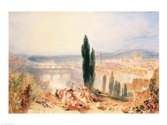 Florence from near San Miniato 1828 Canvas Art - JMW Turner (24 x 18)