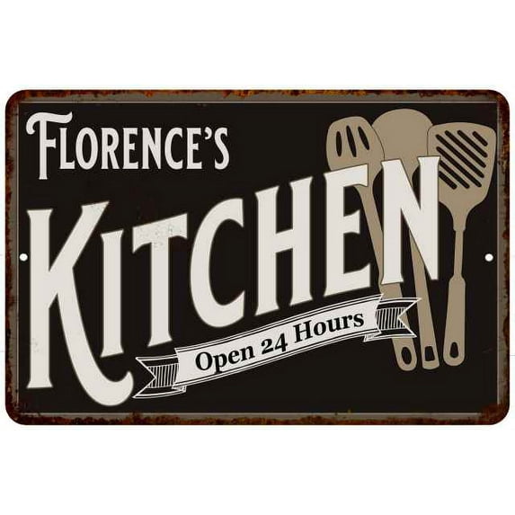 Florence's Kitchen Gift Sign Metal Wall Decor Dift 12x18 112180019110