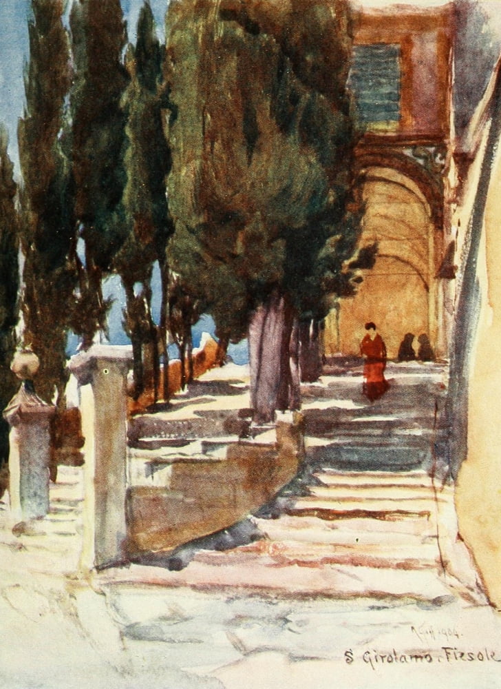 Florence & some Tuscan Cities 1905 Convent of San Girolamo Canvas Art - RC Goff (24 x 36)