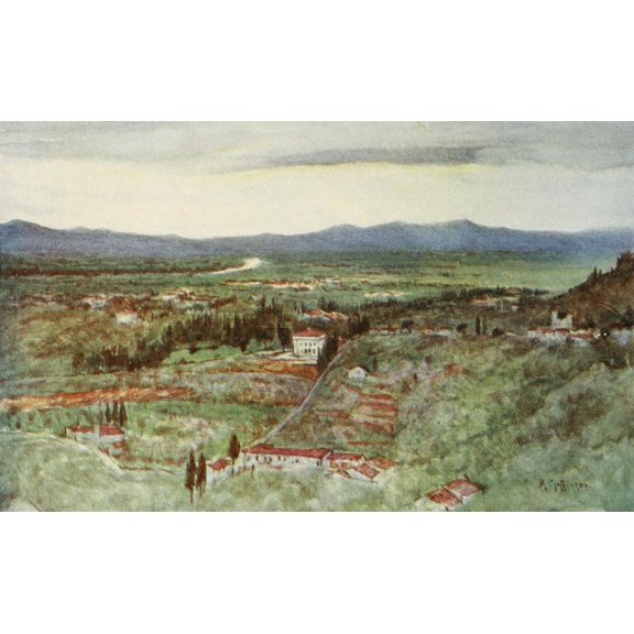 Florence & some Tuscan Cities 1905 Green plains of Tuscany Poster Print by R.C. Goff (24 x 36)