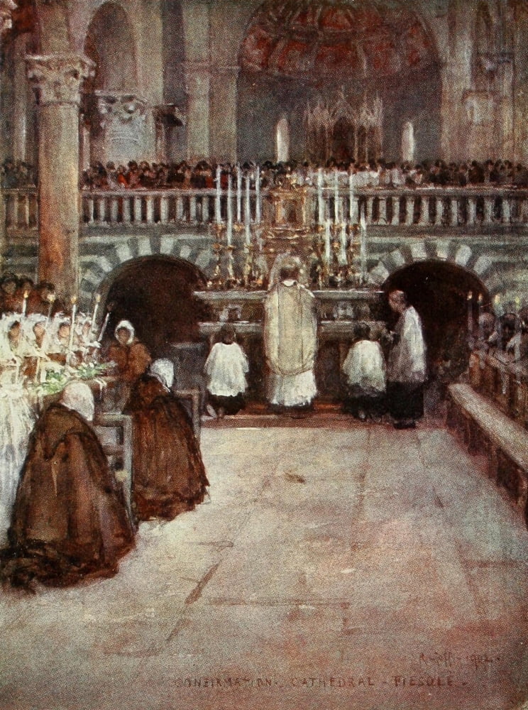 Florence & some Tuscan Cities 1905 In Fiesole Cathedral Canvas Art - RC Goff (24 x 36)