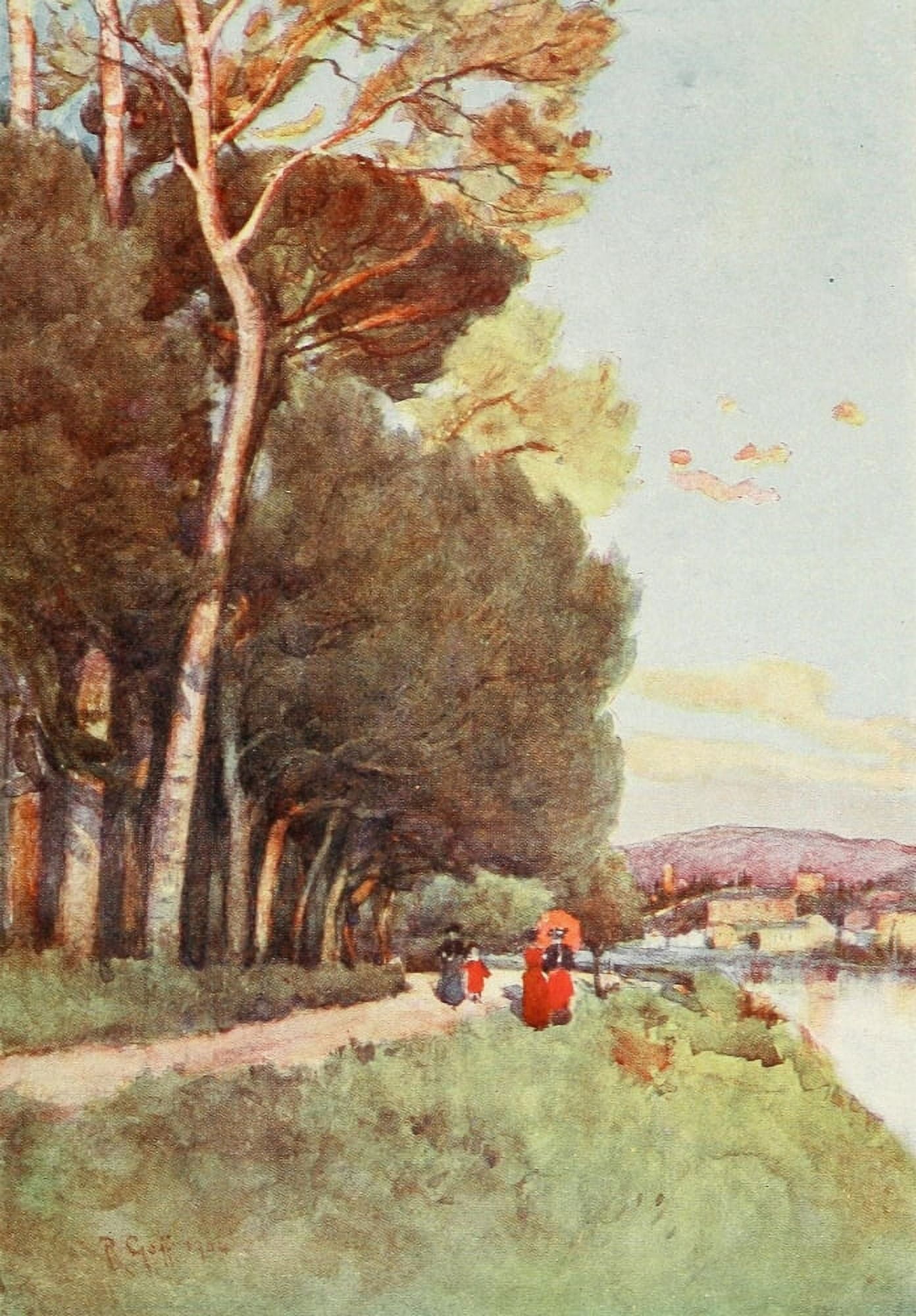 Florence & some Tuscan Cities 1905 Looking toward San Miniato Canvas Art - RC Goff (24 x 36)