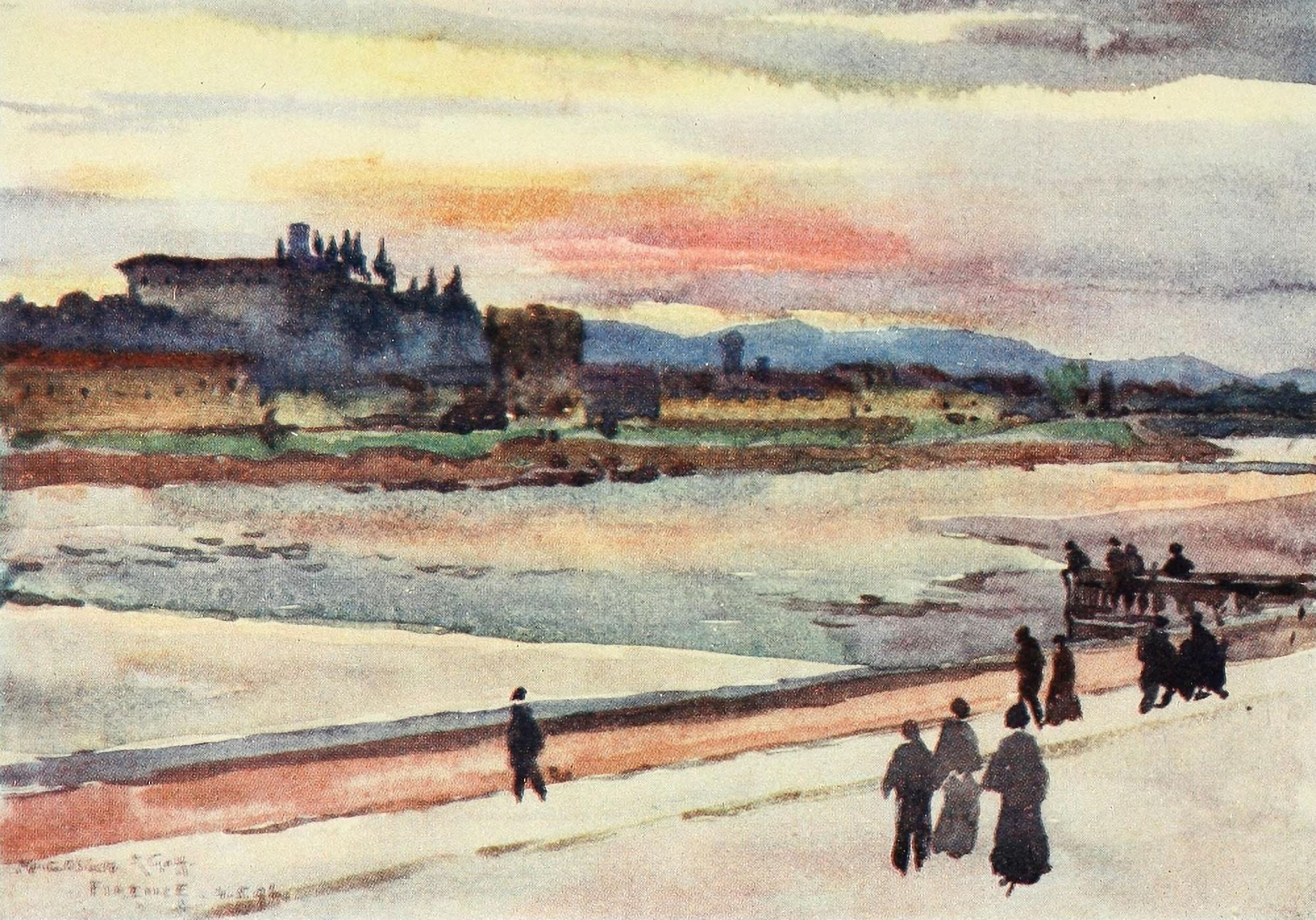 Florence & some Tuscan Cities 1905 Monte Oliveto Canvas Art - RC Goff (24 x 36)