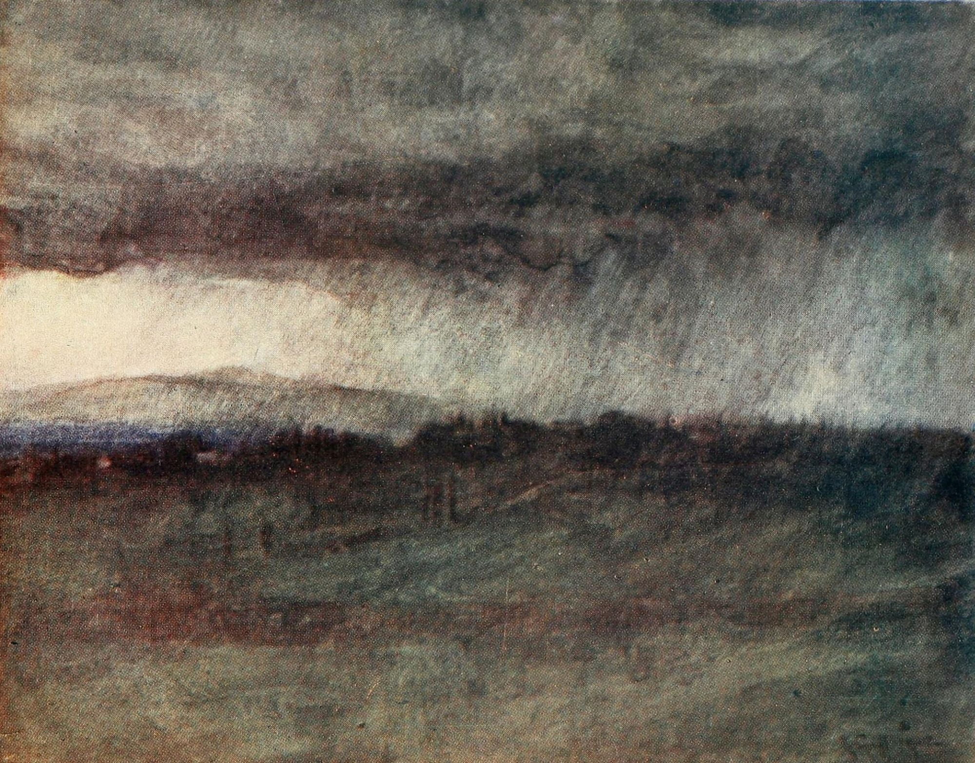 Florence & some Tuscan Cities 1905 Storm over valley of Arno Canvas Art - RC Goff (24 x 36)