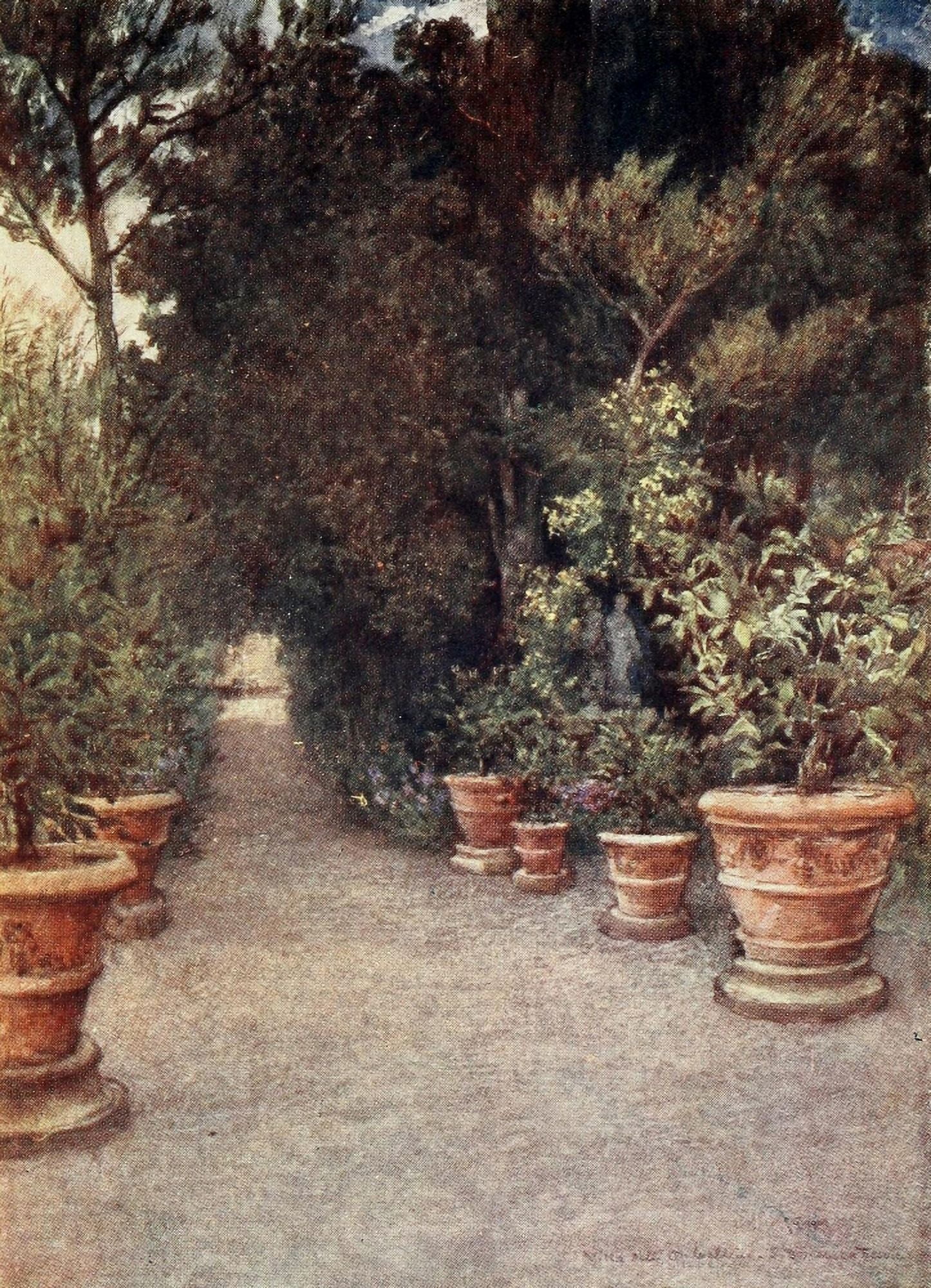 Florence & some Tuscan Cities 1905 Villa dell Ombrellino San Domenico Canvas Art - RC Goff (18 x 24)