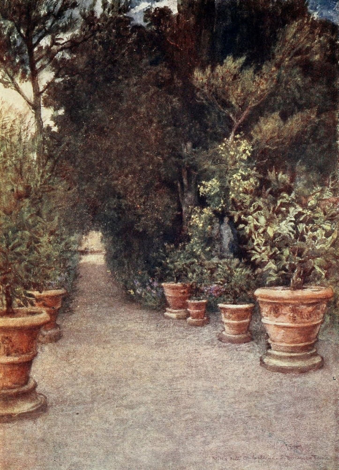 Florence & some Tuscan Cities 1905 Villa dell Ombrellino San Domenico Canvas Art - RC Goff (24 x 36)