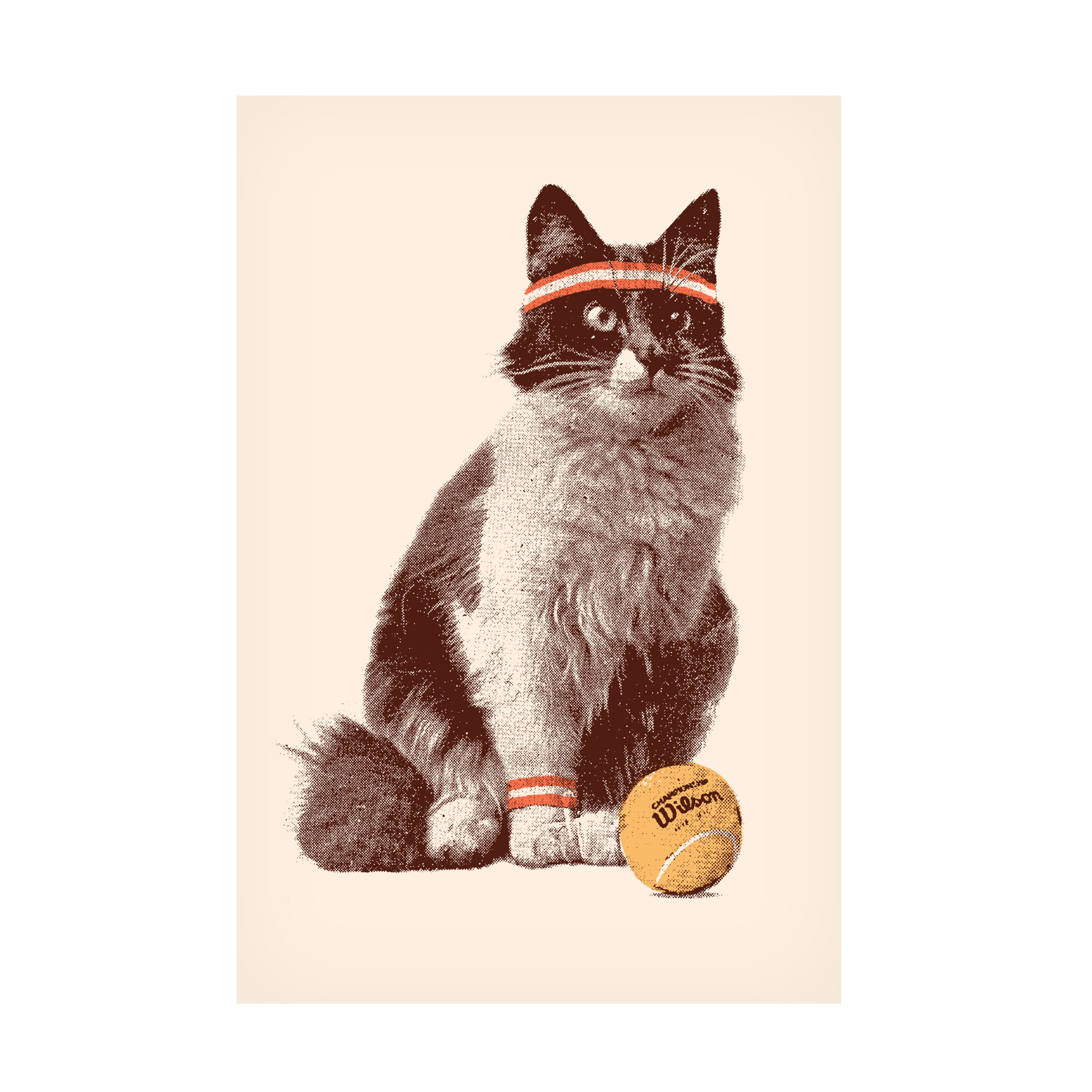 Florent Bodart 'Chat Tennis' Canvas Art