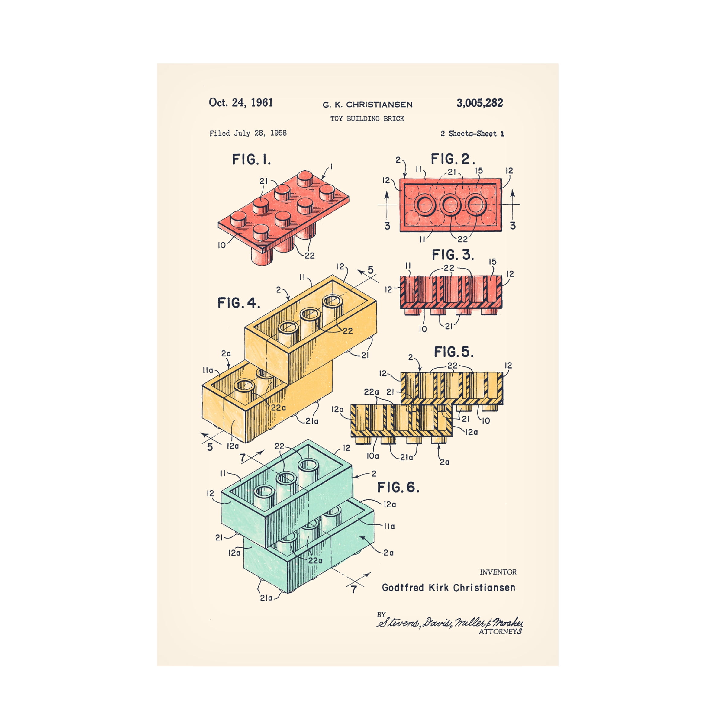 Florent Bodart 'Lego Colors' Canvas Art