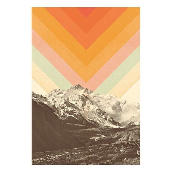 Florent Bodart - Mountainscape No1 Print Wall Art, Modern Wall Decor For Living Room Bedroom, 24x36 UNFRAMED