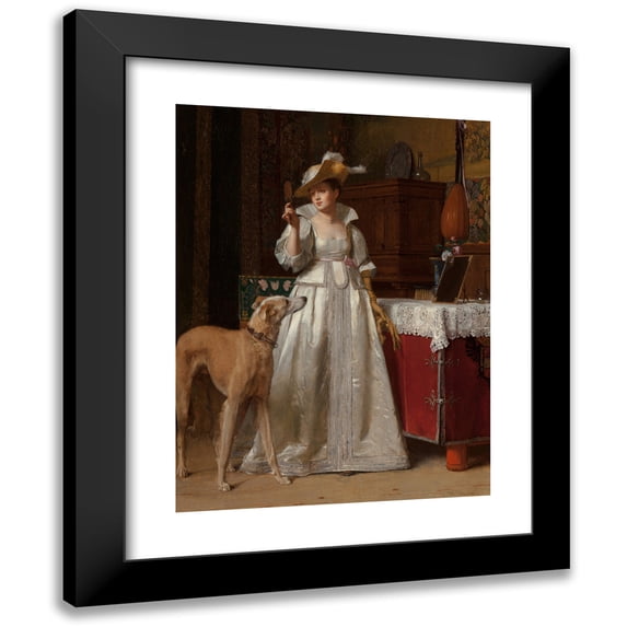 Florent Willems 12x14 Black Modern Framed Museum Art Print Titled - One Last Look