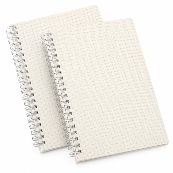 Florenta 2pcs Graph Paper Spiral Notebooks Math Engineering Grid Journal Note Books Notepads