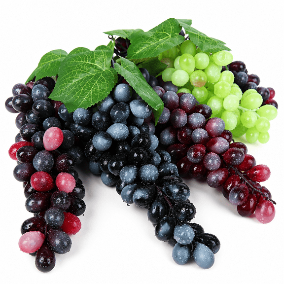 Florenta Artificial Plastic Grapes (36 Count),Green