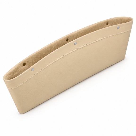 Florenta Car Seat Gap Filler Organizer Drop Catcher Pocket Between Seat and Console (Beige) (13.78"X4.33"X1.57")