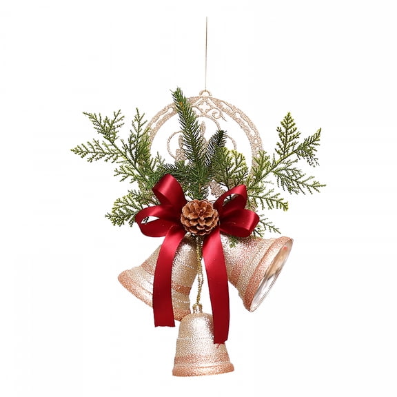 Florenta Christmas Tree Prelit Mantel Decorations Gold Red Large Christmas Bells Gold Powder Dragon Bells Window Display Wall Hanging Door Hanging Christmas Tree Decorations Christmas Decorations