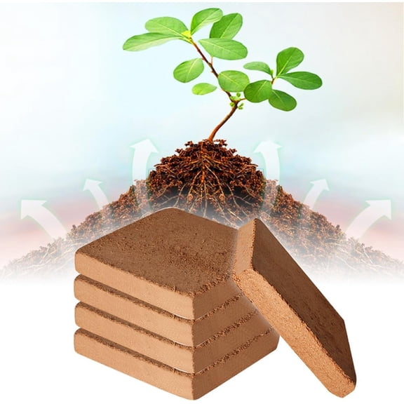 Florenta Coconut Coir Bricks for Plants Coco Coir Garden Soil Coconut Fiber Bricks Block for Raised Garden Beds (500g/17.5oz)