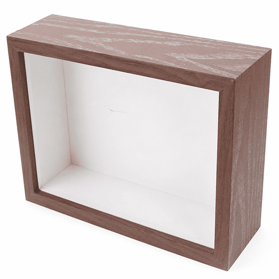 Florenta Deep Shadow Box Frame Acrylic Display Case for Specimen Wooden Shadow Photo Frame with Clear Acrylic Window for Tabletop and Wall Hanging Small Shadow Box