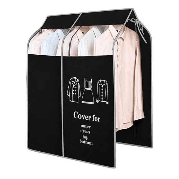 Florenta Dustproof Clothes Rack Cover Expandable Hanging Closet Cover Shoulder Dust Cover Clothes Protector for Coats Suits Dresses