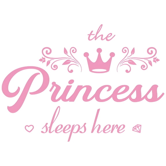 Florenta Grand Princess Crown Wall Decal Toddler Girl Room Decor,Suitable for Kids Baby Girl Bedroom Decor Nursery Home Decor Mural