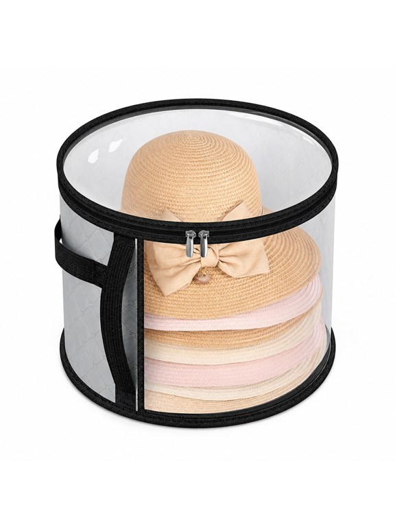 Hat Boxes for Women Storage, Oversized Clear Hat Storage Bag for Women, Cowboy Hat Organizer for Closet, Wide Brims H Holds Caps, 16.5"