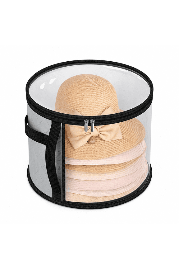 Hat Boxes for Women Storage, Oversized Clear Hat Storage Bag for Women, Cowboy Hat Organizer for Closet, Wide Brims H Holds Caps, 16.5"