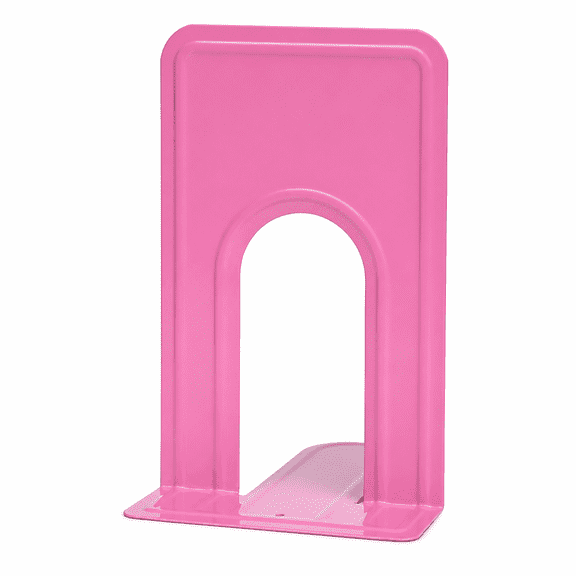 Florenta Metal Non-Slip Bookends Bracket Heavy Book End Office Book Stopper Pink