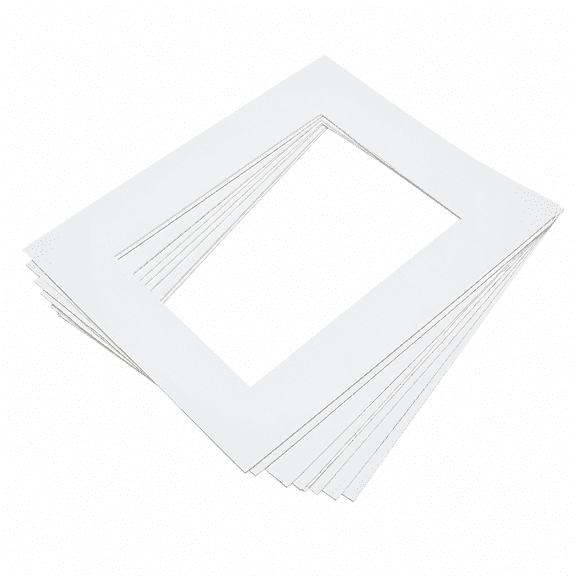 Florenta Photo Frame Cardboard (10-Inch Opening 8-Inch) White 25Pcs Per Pack