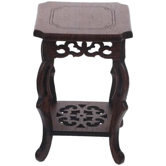 Florenta Plant Stand Indoor Wooden Flower Stand Planter Stand Plant Shelf Side Table with Lower Shelf End Table Nightstand for Living Room Balcony Garden Patio Office
