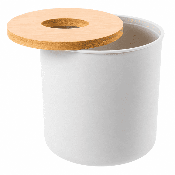 Florenta Reusable Tissue Box Modern Style Round Tissue Storage Box Decorative Napkin Holder Roll Paper Box