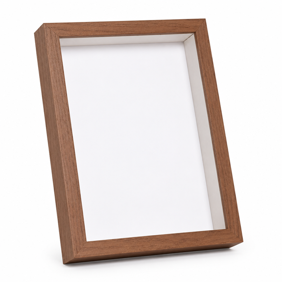 Florenta Shadow Box Frame with Linen Back - Real Glass Push Pins Included Sturdy Rustic Memory Display Case of Flower Wedding Tickets and 3D Item