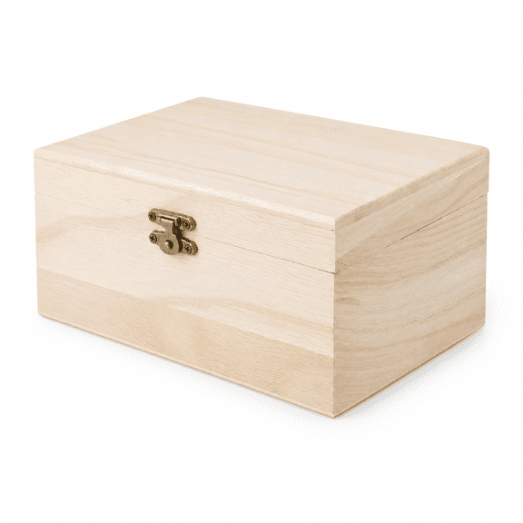 Florenta Unfinished Wood Treasure Chest Boxes for Weddings Crafts