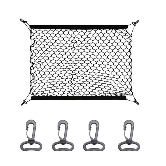 Florenta Versatile Cargo Mesh Net for Truck Bed, SUV and Picnic Buggy, Car Ceiling Cargo Net, Front Seat Net, Tailgate Net, Essential Truck Cargo Net for Secure Transport(27.627.6, One Layer)