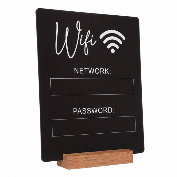 Florenta WiFi Password Sign Acrylic Sign WiFi Board Password Reminder Sign