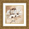 thumbnail image 1 of Florenti, Isa 20x20 Gold Ornate Wood Framed with Double Matting Museum Art Print Titled - Flower in beige I, 1 of 4