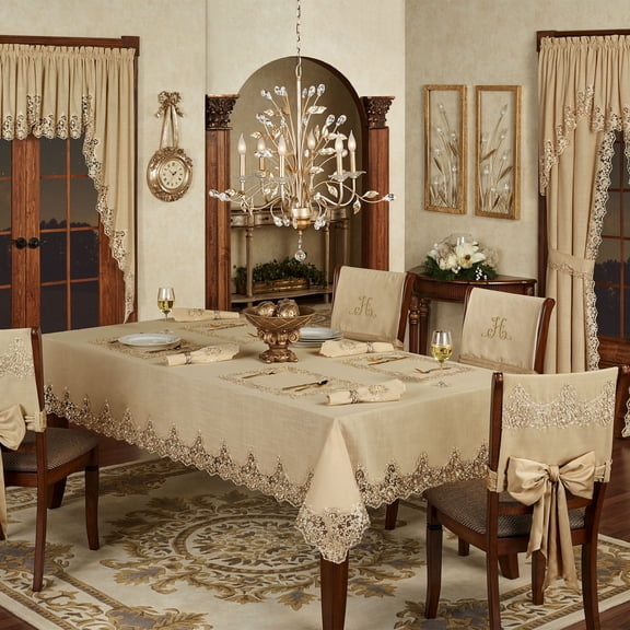 Florentina Oblong Tablecloth Antique Gold Oblong Tablecloth 70 x 144 Inches