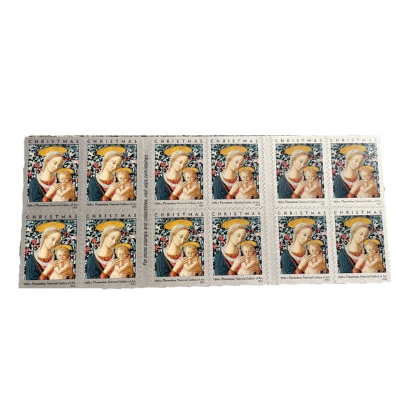 Florentine Madonna and Child 1 Book of 20 USPS Forever First Class Postage Stamp U.S. Holiday Christmas (20 Stamps)
