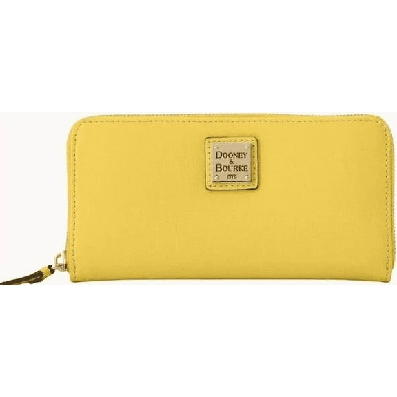 Florentine Yellow Large Zip Around Wristlet
