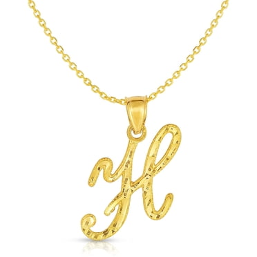 10K Yellow Gold Custom Two Digit Number Pendant – 10-99, Die Cut Charm, Unisex