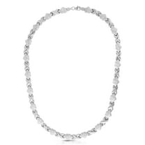 Floreo 10k Fine Gold Stampato XOXO X & Heart Shape Friendship Hugs and Kisses Chain Necklace