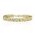 thumbnail image 1 of Floreo 10k Fine Gold Stampato Xoxo Friendship and Relationship Hugs and Kisses Chain Bracelet, 1 of 4