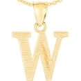 thumbnail image 1 of Floreo 10k Yellow Gold 0.45" Personalized Lighting Alphabet Letter A - Z Initial Charm Pendant with optional Extendable Chain Necklace, 1 of 7